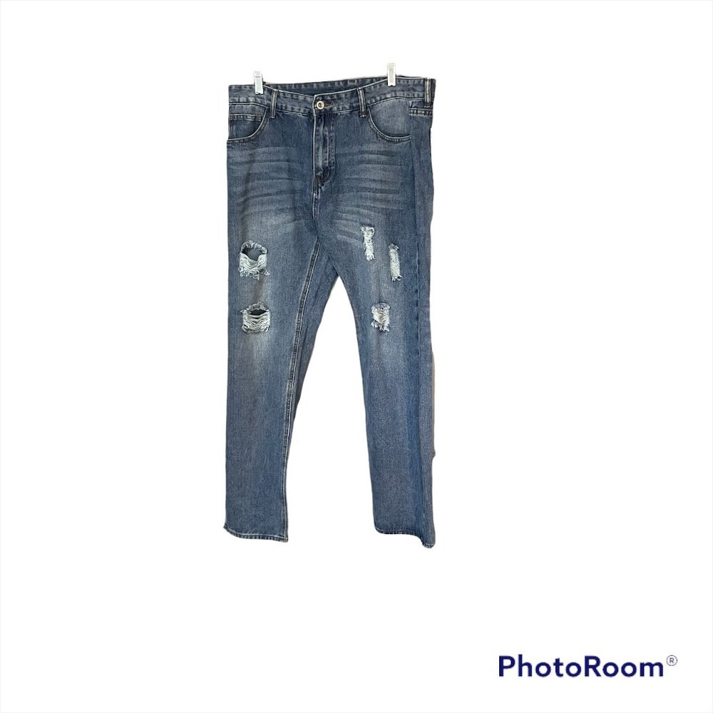 Shein ripped blue jeans size 36
